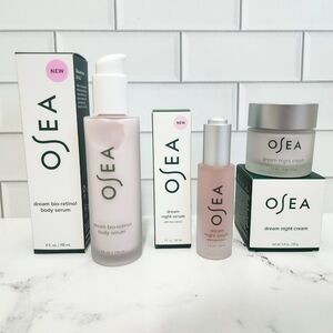 Osea Dream Skincare Bundle - Bio-Retinol Body Serum, Night Serum & Night Cream